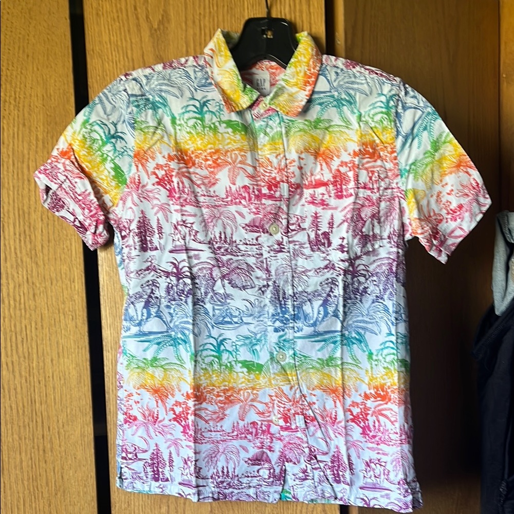 Multicolor Tropical Print Boy’s Shirt